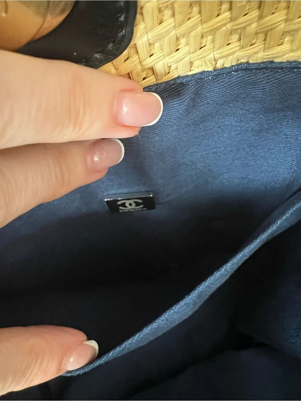 Black and Natural Woven Tote Bag - Classic Straw Shoulder Tote